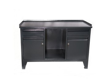 Верстак ввс-213-3, 2-х тумбовый с нишей, 870*1300*550мм, ral7016 rossvik ввс-213-3(7016)