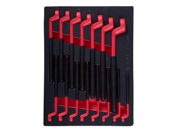 Набор накидных диэлектрических ключей, 7-24 мм, ложемент, 15 предметов king tony 9-12fvg15mrv