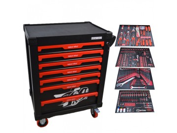 Инструментальная тележка с инструментом Great Wolf GW-7ST2 Black