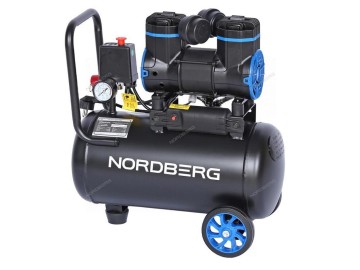 Компрессор безмасляный 220 В, ресивер 18 л, 170 л/мин Nordberg NCEO10/170